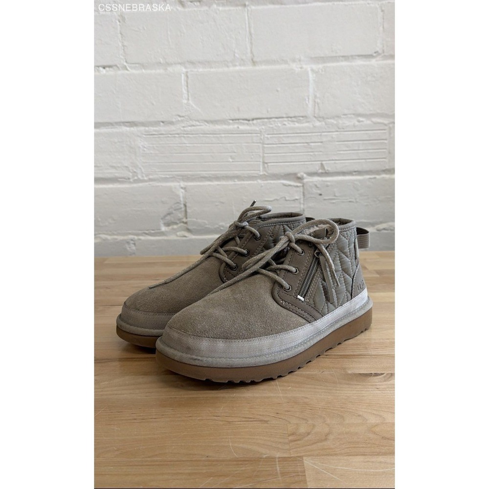 UGG Brown/Beige Men's Neumel Zip Quilting Chukka Boots. - Size 9